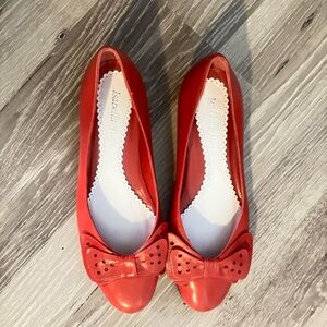 Isabella Fiore Scarlet Bow Flats